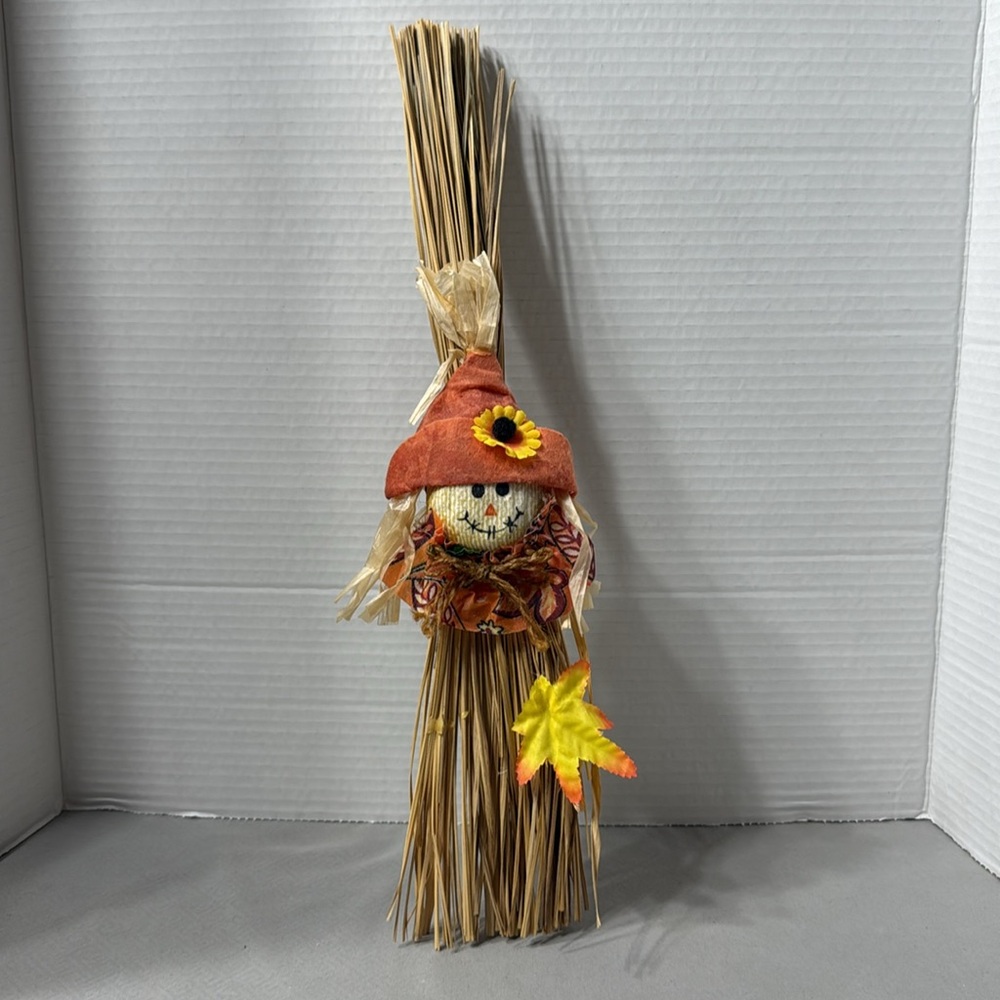 Vintage Halloween Pumpkin Decor Pillow Basket Scarecrow 2 Pumpkin Scoops Hotpad - Picture 5 of 16